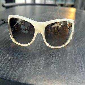 Authentic VERSACE White Oversized Sunglasses